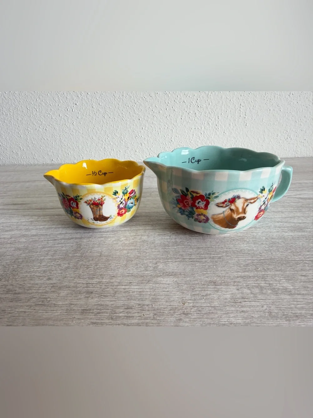 Pioneer Woman Measuring Cups Spring Bouquet & Sweet Romance 4-Cup Set